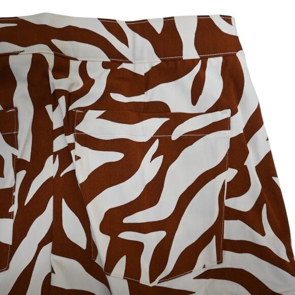 SPANX Womens L On The Go Print Ankle Slim Straight Leg Pants in Zebra Stripe NEW - Picture 8 of 12